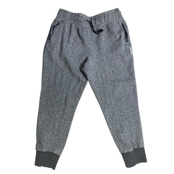 Reebok Men's Jogger Sweatpants XL Gray Black Drawstring Cuffed Ankles - Picture 1 of 12